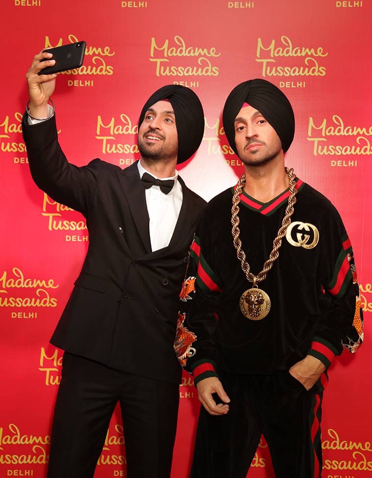 Diljit Dosanjh unveils his wax statue, the first turbaned figure at the