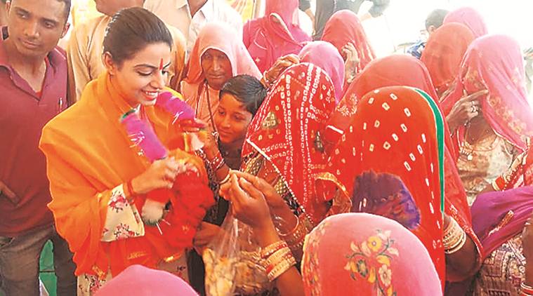 Divya Maderna, Rajasthan, Divya Maderna video, MLA asks woman sarpanch to sit on floor, indian express