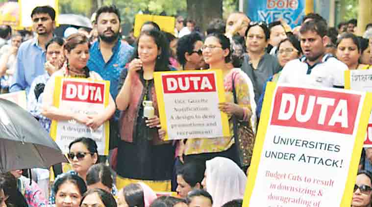 duta, roaster, teacher, permanent teacher, du teacher protest, jantar mantar, teacher jobs, govt teacher jobs