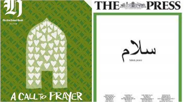 christchurch mosque shooting, christchruch mosque attack, new zealand mosque shooting, new zealand dailies, new zealand newspapers, front pages of new zealnd dailies, indian express