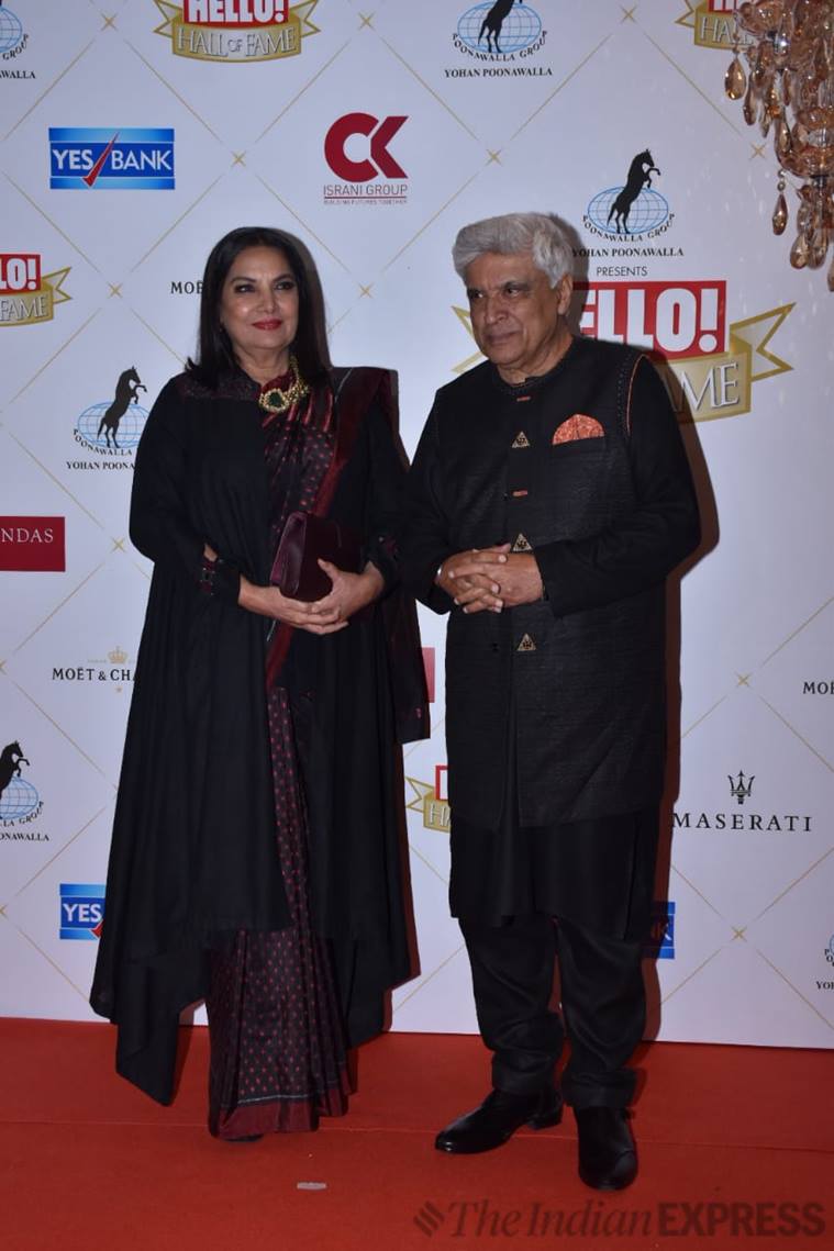    Javed Akhtar and Shabana Azmi at the hello Award of Fame 