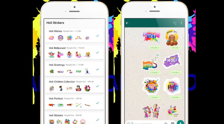 Happy Holi 2019 How to download and send Holi stickers on 