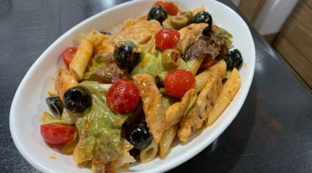 Indian grilled chicken pasta salad recipe