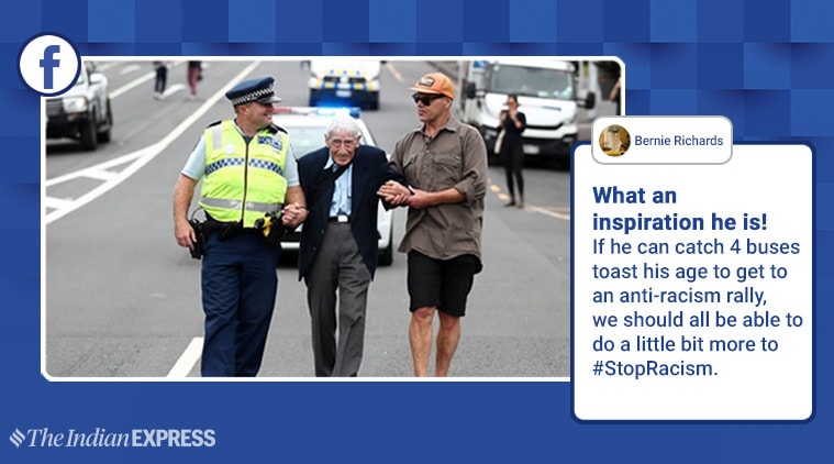 new zealand, nz shooting, auckland anti racism rally, new zealand solidarity march, john sato, wwii verteran march anti racissm rally, christchurch shooting, viral news, inspiring news, good news