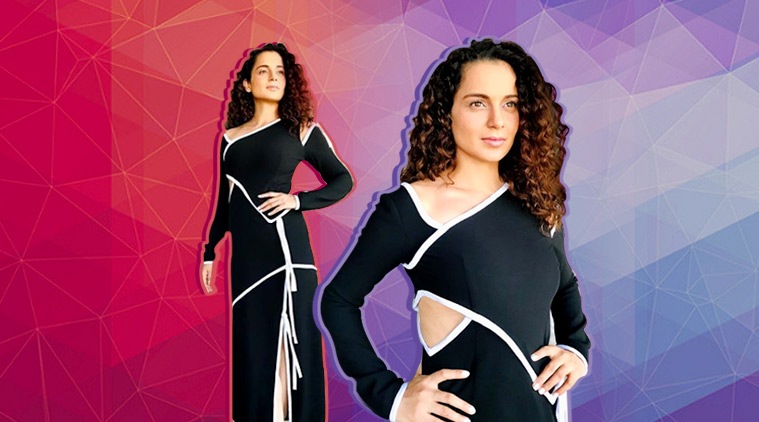kangana ranaut, kanagan ranaut prabal gurung, manikarnika, kangana ranaut manikarnika success party, kangana ranaut sari photo, indian express, indian express news