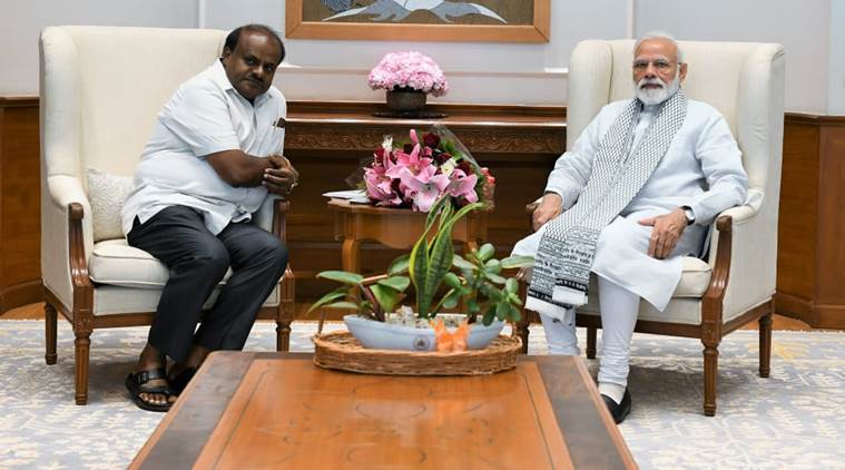narendra modi, pm modi, hd kumaraswamy, karnatka chief minister, bjp, jds, indian express news