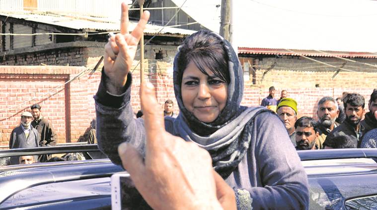 Image result for mehbooba after voting