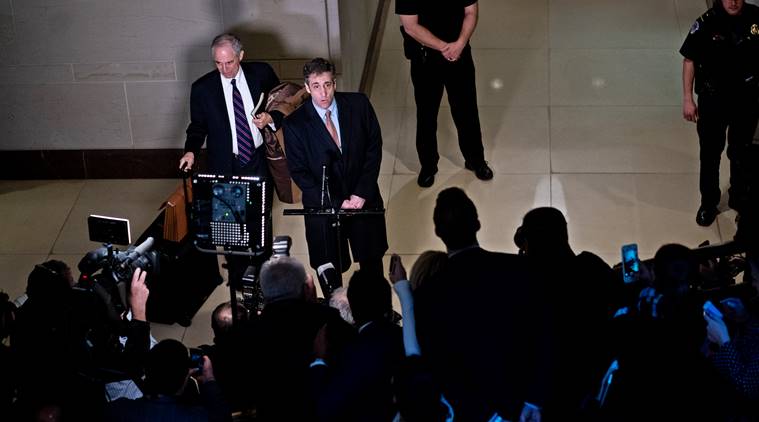 Michael Cohen, Donald Trump, Michael Cohen hearing, Michael Cohen documents, Donald Trump Russia, Russa Donald Trump deal, Trump tower, Indian express, latest news