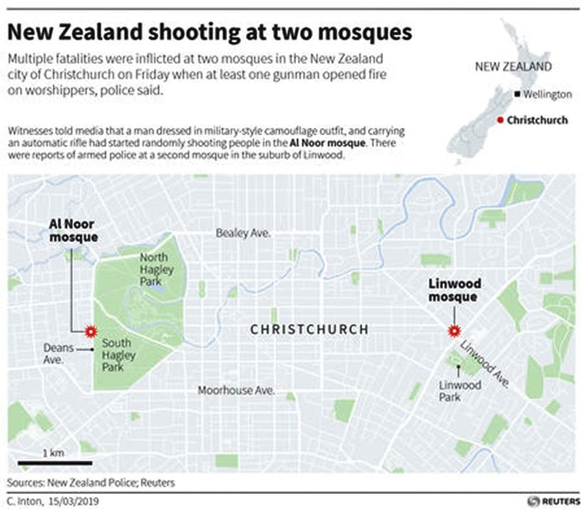 Attacker guns down 49 in two New Zealand mosques, carnage livestreamed on social media