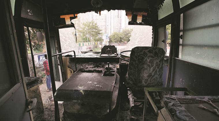Noida school bus catches fire, children evacuated