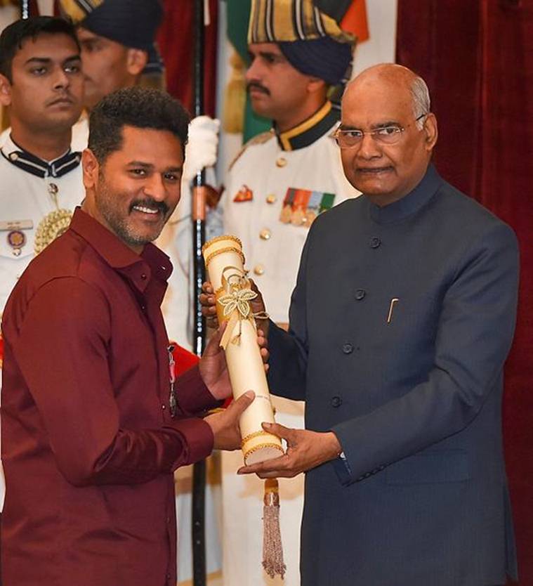 Director and actor Prabhudeva received Padma Shri for his contribution in the field of Art - Dance