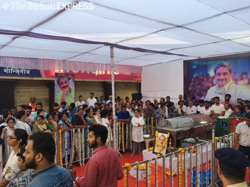 manohar parrikar, manohar parrikar death, manohar parrikar final journey photos, manohar parrikar news, manohar parrikar death news, goa news, goa cm, goa cm news, manohar parrikar funeral, manohar parrikar funeral news, manohar parrikar latest news, goa cm manohar parrikar funeral, manohar parrikar today news, goa latest news, india news, indian express