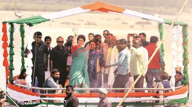 priyanka gandhi, priyanka gandhi rally, priyanka gandhi in up, priyanka gandhi boat yatra, lok sabha elections, lok sabha elections 2019, rahul gandhi, narendra modi