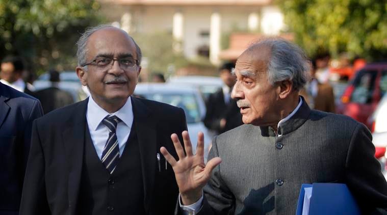 Prashant Bhushan, Prashant Bhushan contempt hearing, Arun Shourie, Arun Shourie interview, Arun Shourie interview The Indian Express, Supreme Court, contempt law, Supreme Court contempt
