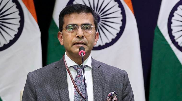 MEA on India Pakistan, Trump on kashmir, India on Trump offering help on kashmir issue, imran khan kashmir issue trump, india news, indian express