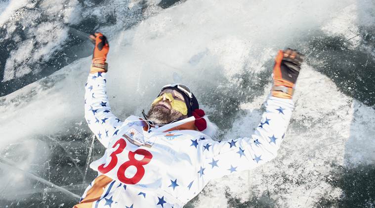 An ice marathon across a frozen Russian lake: ‘I Ran Twice as Fast’