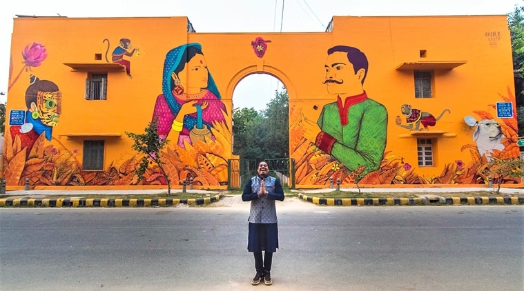 Lodhi Art Festival 2019, Urban Art Festival, Delhi Street Art, St+art India Foundation, India's first open public art district, Indian express, Indian express news, 