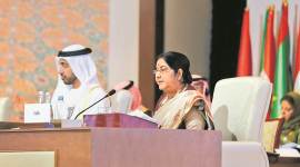 Advaniji our father figure, maintain decorum in speech, Sushma Swaraj tells Rahul Gandhi