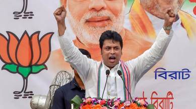 Tripura, Biplab Deb, Bharatiya Janata Party, Union Home Minister Amit Shah, BJP Tripura, BJP in Nepal, BJP in Sri Lanka, BJP expansion, northeast news, indian express