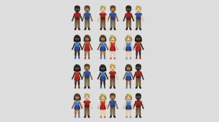 interracial couple colour emojis, interracial couples emojis approved, new emojis, Unicode Consortium, Emojination, couple emoji with different skin colours, Tinder