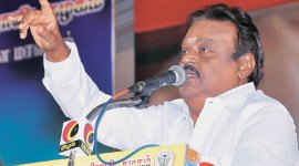 DMDK founder Vijayakanth. (File)