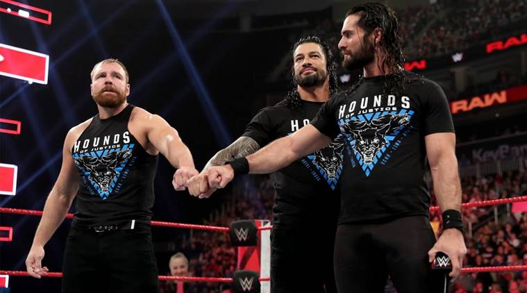 Roman Reigns, Seth Rollins and Dean Ambrose on WWE Raw