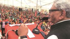 lok sabha elections, lok sabha elections 2019, sitaram yechury, rally, haryana rally, left parties, bjp, congress, akali dal, punjab, haryana, jind, election news, indian express news