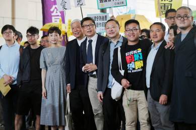 Pro-democracy activists in Hong Kong