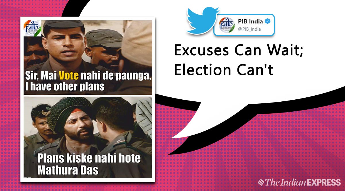 Excuses Can Wait Election Can T Pib Uses Famous Border Scene For Voter Awareness Trending News The Indian Express Watch premium and official videos free online. pib uses famous border scene
