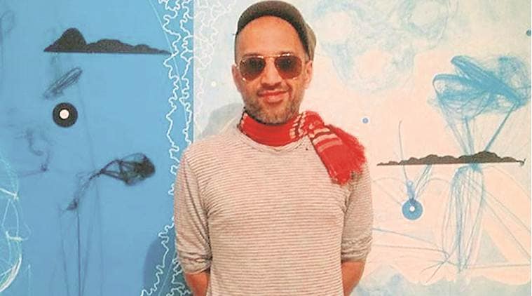 artist, adtiya pandey, art works, delhi, mythology, archaeology, mixed media, exhibition, museum, traffic lights, canvas, painting, drawings, indian express news
