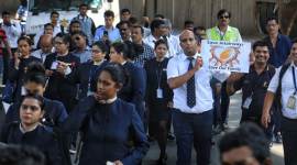 Jet Airways' ground staff demonstrate at Mumbai airport over unpaid salaries