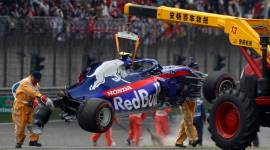 Chinese Grand Prix: Alexander Albon survives stunning crash in practice