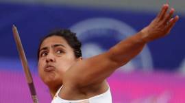 Annu Rani of India competes in her Javelin throw final during the 23rd Asian Athletics Championships in Doha, Qatar