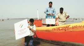 lok sabha elections, lok sabha elections 2019, lok sabha polls, mumbai elections, elections in mumbai, arnala fort, arnala fort mumbai, palghar, palghar constituency, polling, polling day, voting, polling officials, lok sabha seats mumbai, election news, indian express news