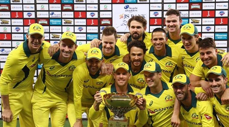 Australian cricket team after beating Pakistan