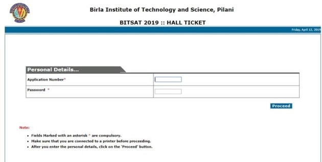 bitsat, bitsat admit card, bitsat admit card 2019, bitsadmission.com, bits admission, bitsat exam date