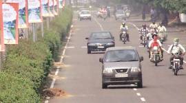 chandigrah, madhya marg, recarpeting, chandigarh road repair, road repair, indian express