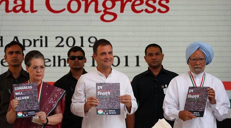 congress manifesto, congress election manifesto, congress, rahul gandhi, NYAY scheme, Congress NYAY scheme, congress on farmers distress, MNREGA, lok sabha elections, election news