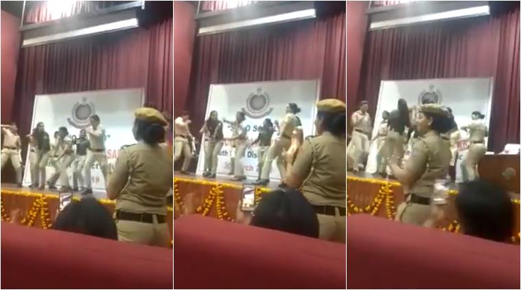 759px x 422px - Viral video: Delhi policewomen dance to Sapna Choudhary song 'Teri ...