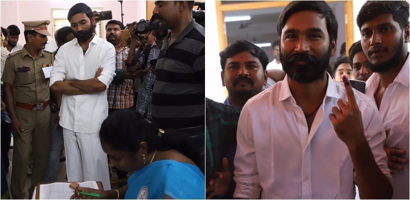 Dhanush after voting photos