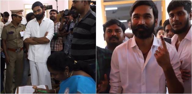 Dhanush after voting photos