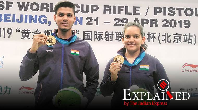 divyansh panwar, anjum moudgil, shooting, mixed team, olympics, olympics medals, sports, tokyo, express explained