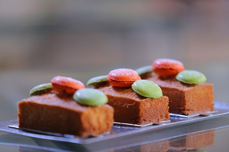 Financier with Orange Macaroon, dessert, dessert recipe, indian express, indian express news