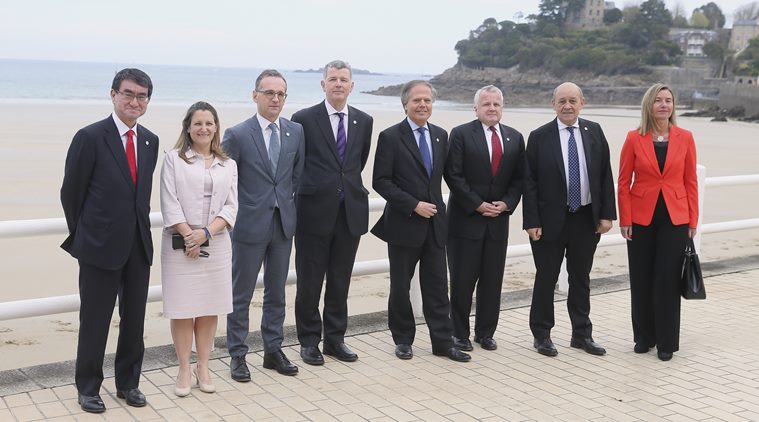 g7 summit, g7 summit france, mike pompeo, mike pompeo g7 summit, middle east, israel palestine issue, israel palestine, world news