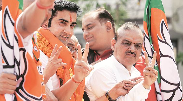 delhi lok sabha elections, lok sabha elections delhi, Indian express, Lok sabha elections, lok sabha elections 2019, 2019 lok sabha elections, election news, gautam gambhir, AAP, Comgress, bjp