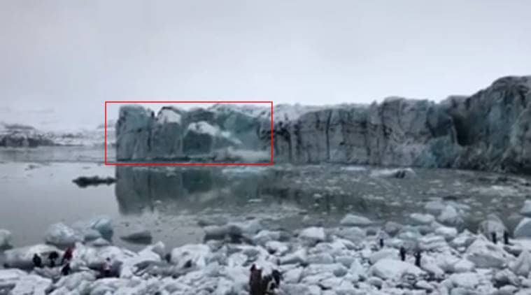 climate change, Glacier Collapse, tourists run Glacier Collapses, Iceland, Iceland Glacier viral video, Iceland tourist spots,