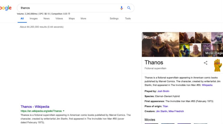 Avengers Endgame Easter Egg On Google Make Half Of The