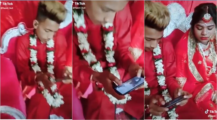 pubg, pubg game, groom plays pubg, pubg obsession, groom pubg own wedding, viral tiktok video, indian express,