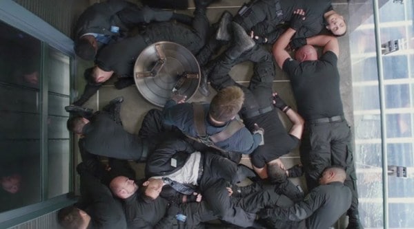 Captain America winter soldier elevator scene
