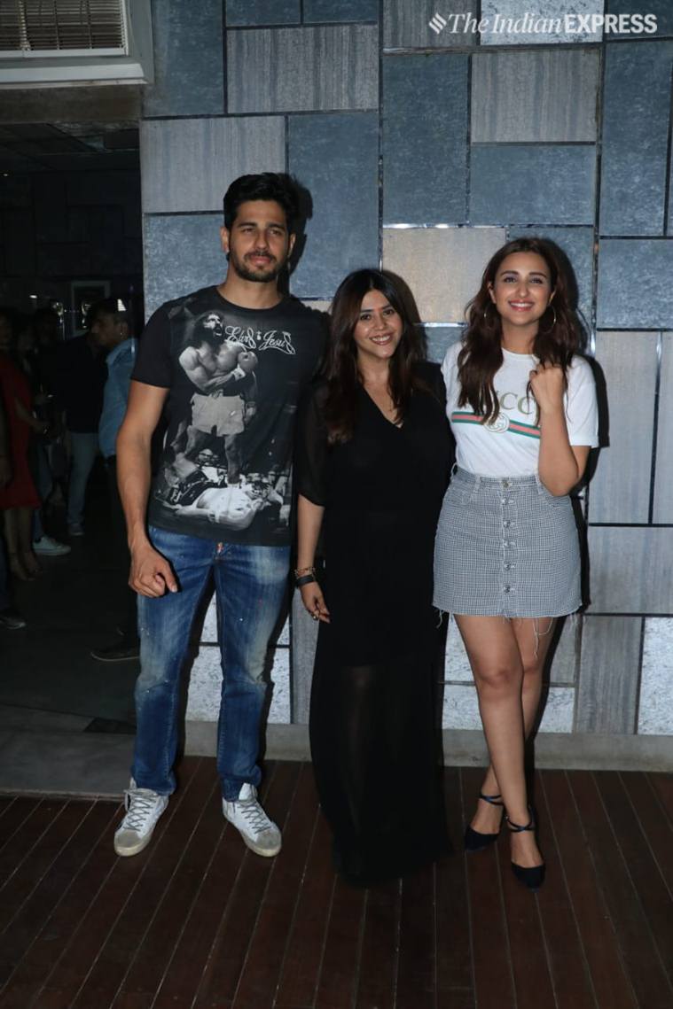 ekta kapoor, sidharth malhotra, parineeti chopra jabaroya jodi wrap